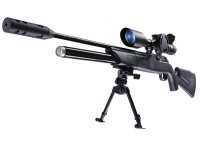 Pressluft Gewehr Walther 1250 Dominator FT inklusive Zielfernrohr, Schalldämpfer und Zweibein