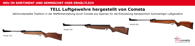 Tell Luftgewehre von Cometa aus Spanien - Hochwertige Luftgewehre zum günstigen Preis!