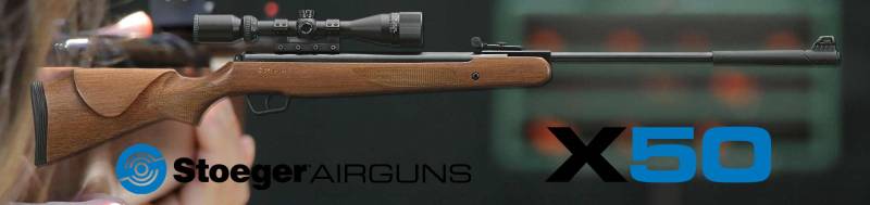 Stoeger Airguns - X50 Combo mit Holzschaft - Luftgewehr cal. 4,5mm im Set mit Zieloptik!
