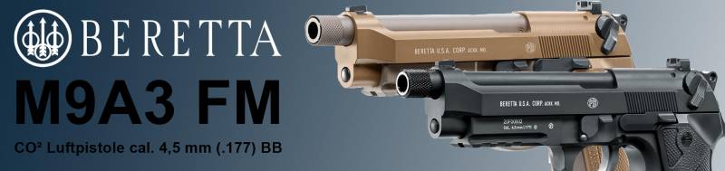 Kennst Du schon die Beretta M9A3 FM CO² Luftpistole? Nein - dann klick hier!
