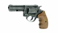 ME 38 Magnum Schreckschussrevolver 9mm R.K. antik silber mit Holzgriffschalen